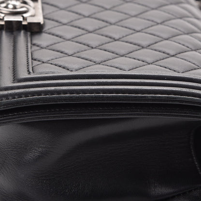 Chanel Lambskin Quilted Medium Boy Flap Black 11 of 19