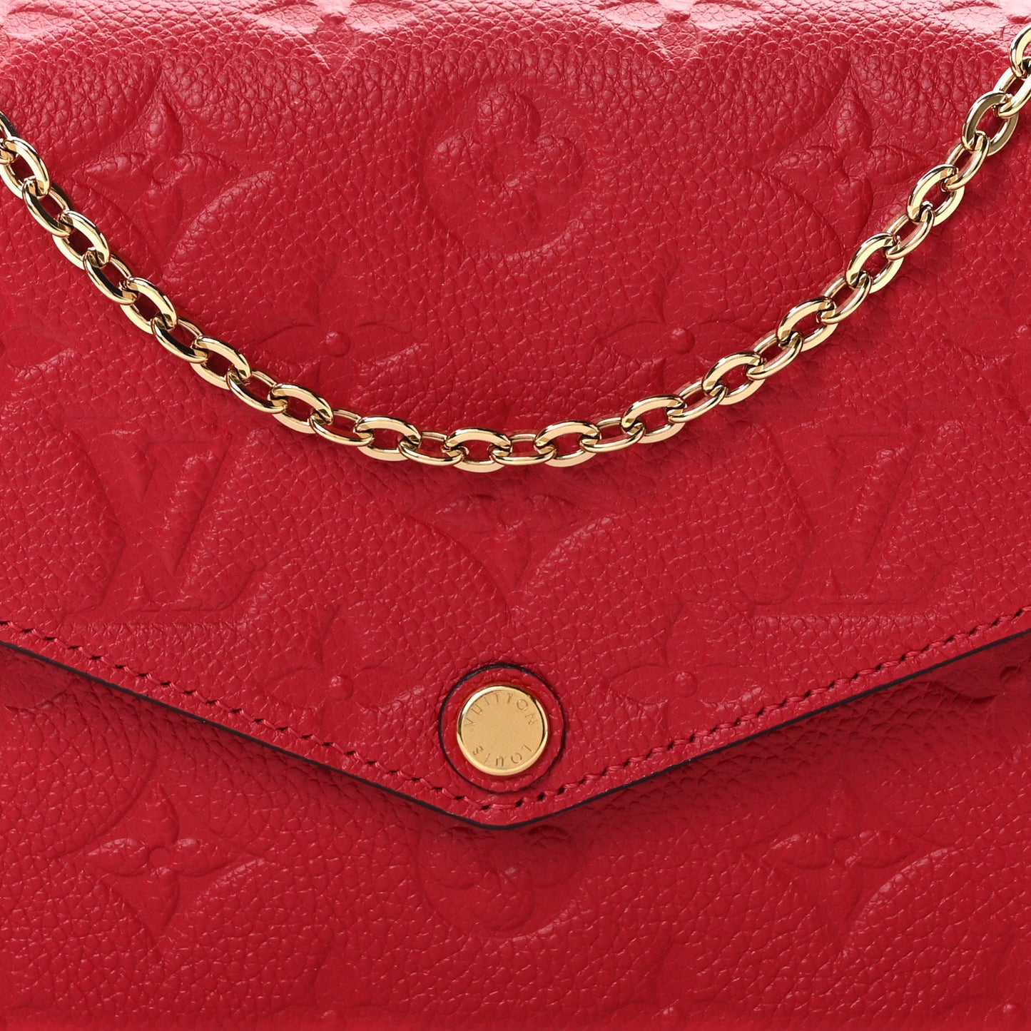 Empreinte Pochette Felicie Chain Wallet Scarlet