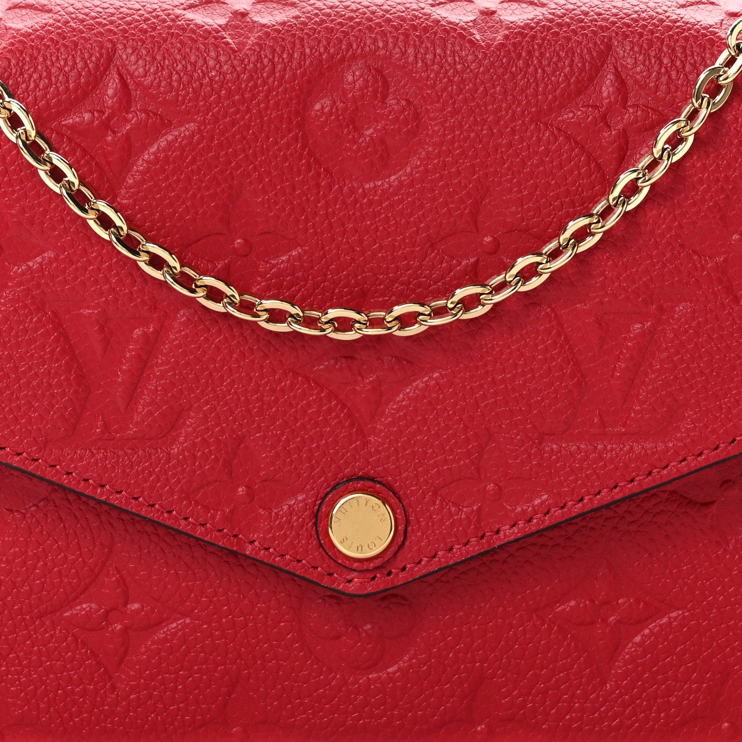Louis Vuitton Empreinte Pochette Felicie Chain Wallet Scarlet 9 of 15