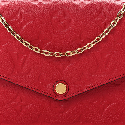 Louis Vuitton Empreinte Pochette Felicie Chain Wallet Scarlet 9 of 15