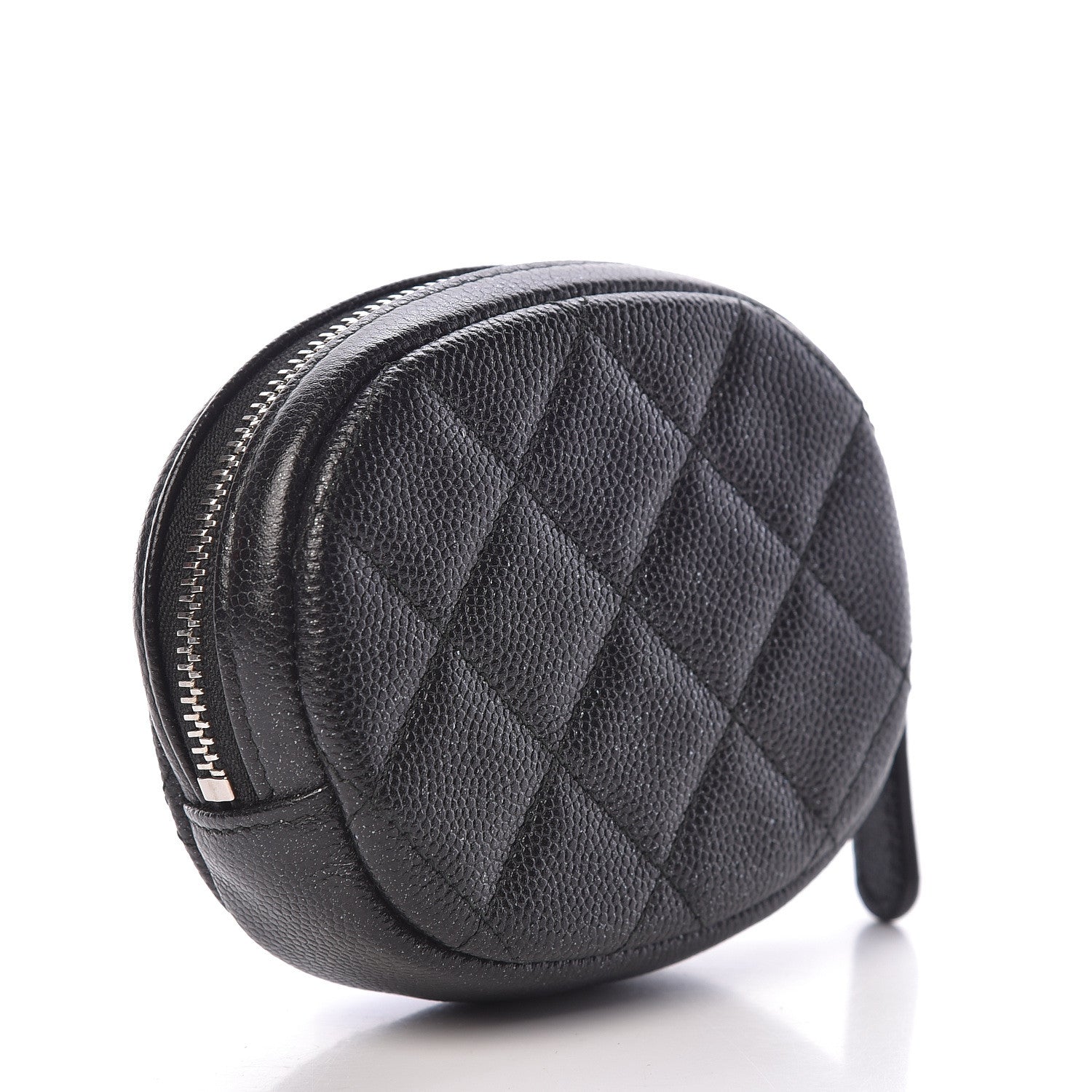 Chanel Iridescent Caviar Quilted Zip Around Classic Coin Purse Black 3 of 8