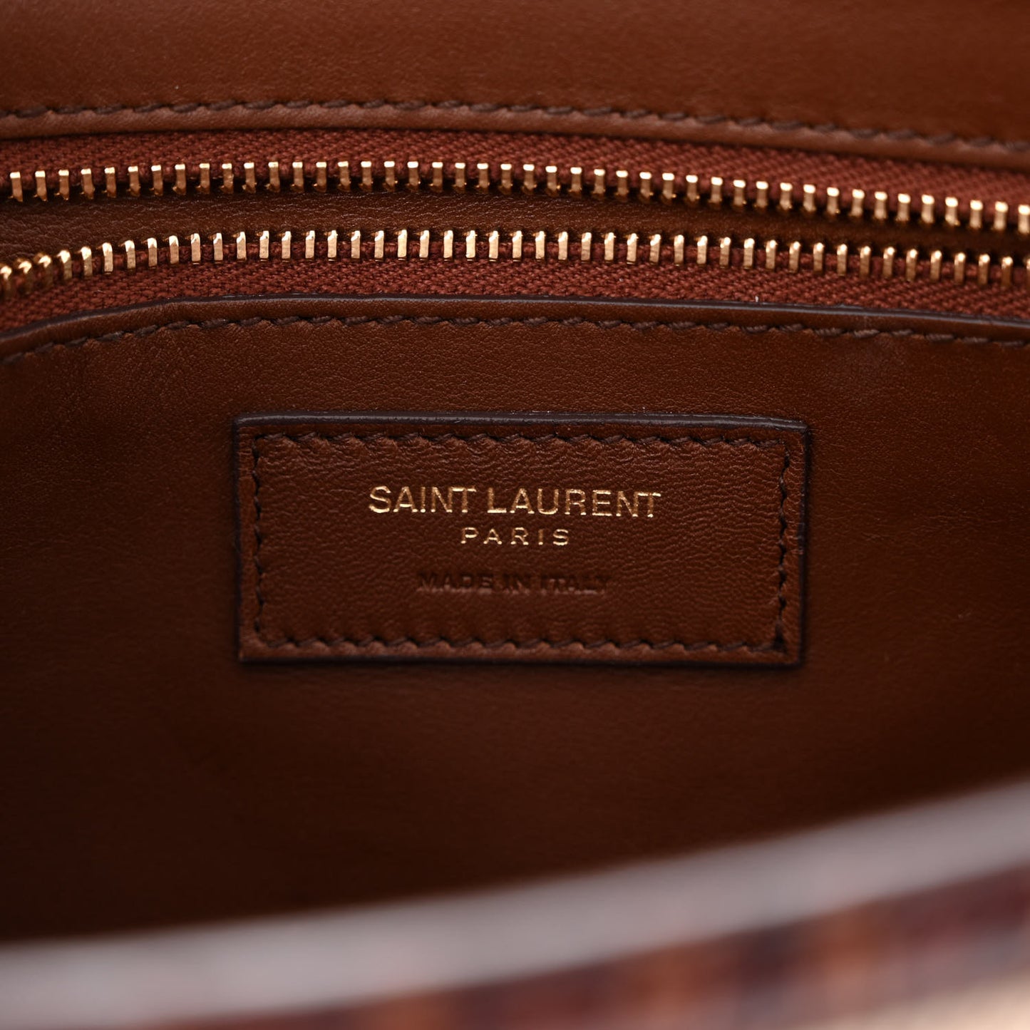 Linen Canvas Crocodile Embossed Carre Satchel Natural Brown