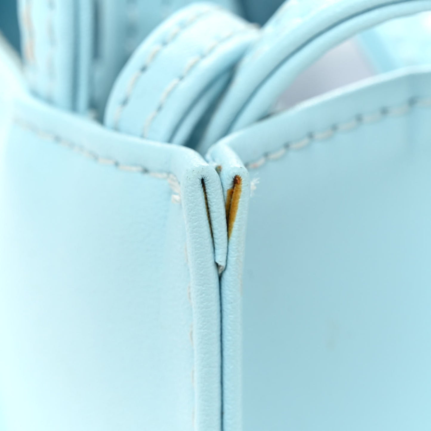 Vegan Leather Small Shopping Bag Pool Blue