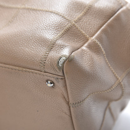 Chanel Caviar Square Stitched Tote Beige 11 of 18