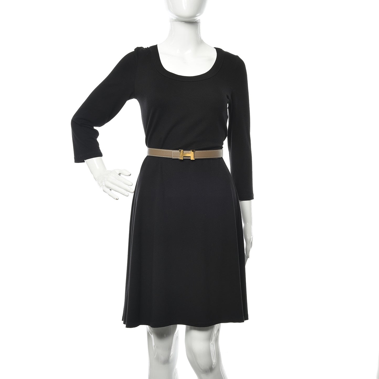 Swift Epsom 24mm Mini Constance H Belt 80 Gold Etoupe