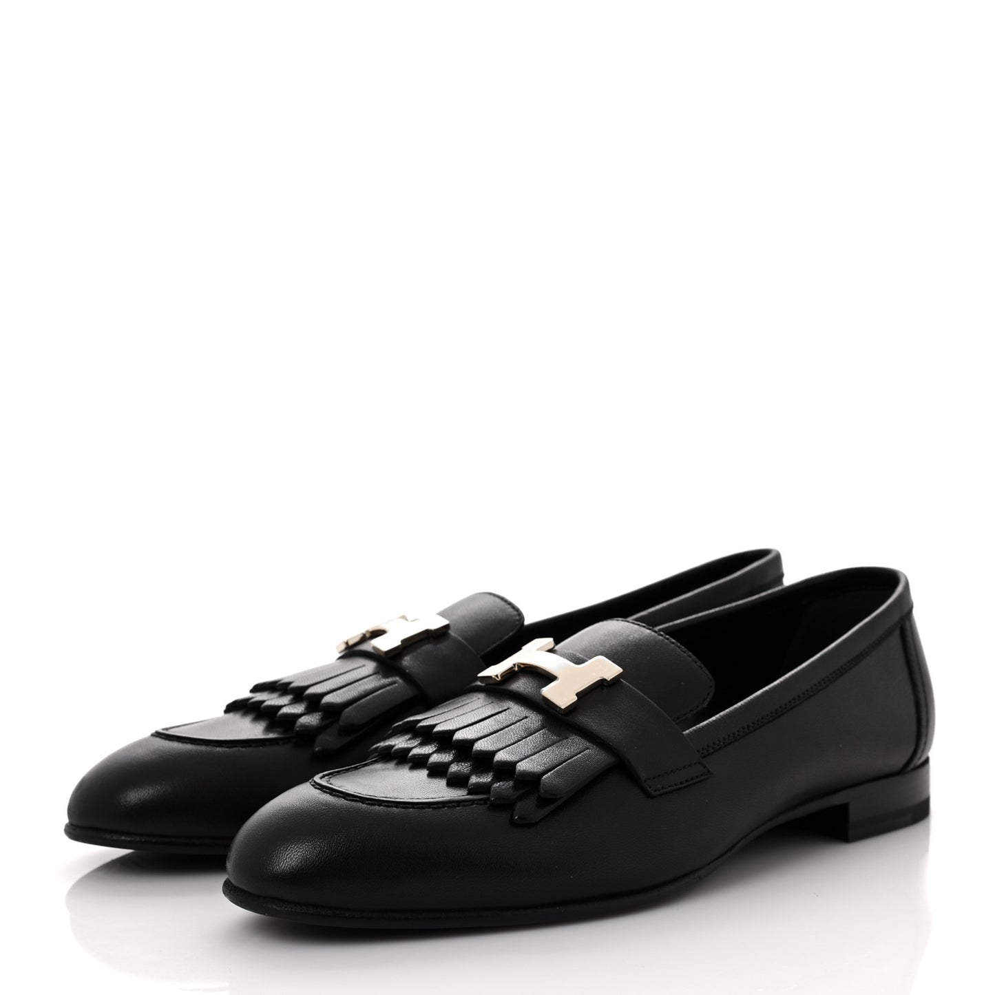 Goatskin Womens Royal Loafers 38 Black