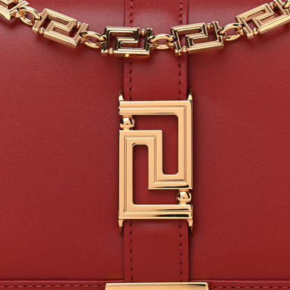 Versace Calfskin Greca Goddess Wallet On Chain Red 6 of 8