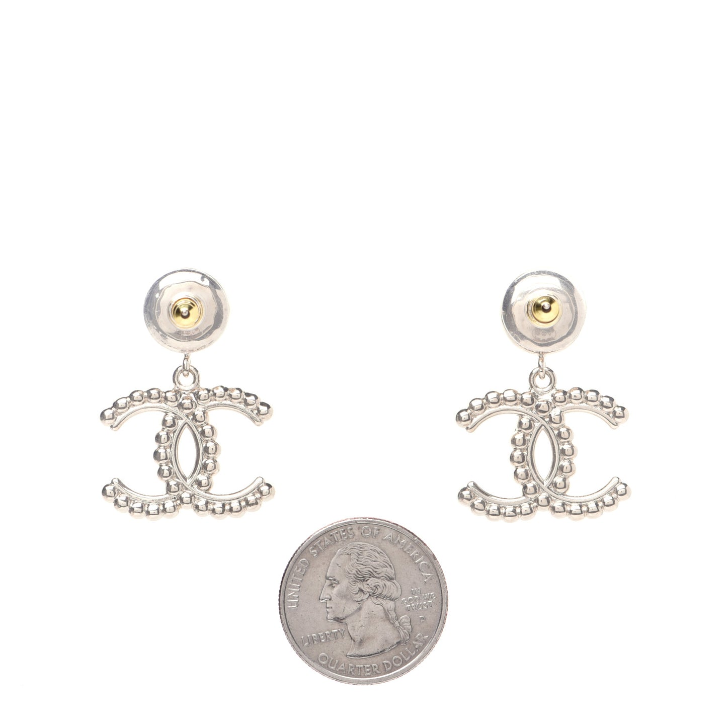 Crystal Pearl Bow-tiful CC Drop Earrings Gold