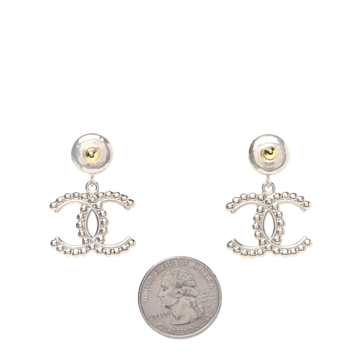 Chanel Crystal Pearl Bow-tiful CC Drop Earrings Gold 2 of 9