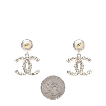 Chanel Crystal Pearl Bow-tiful CC Drop Earrings Gold 2 of 9