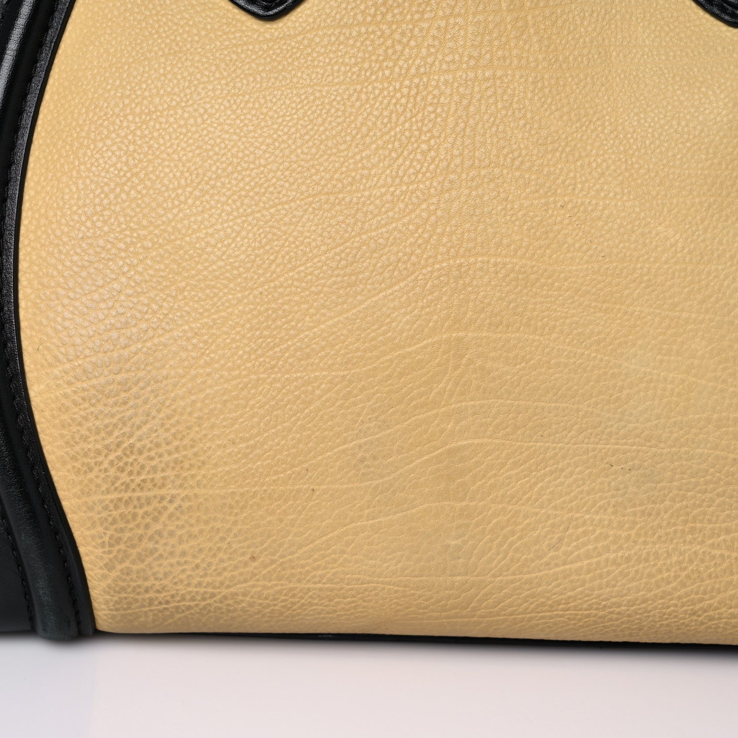 Celine Velluto Calfskin Tri-Color Mini Luggage Vanilla 34 of 37