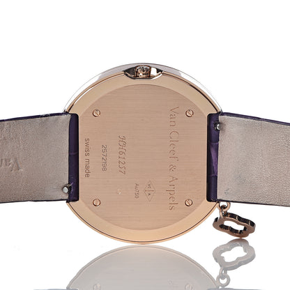 Van Cleef & Arpels 18K Rose Gold Alligator 38mm Charms Quartz Watch 5 of 11