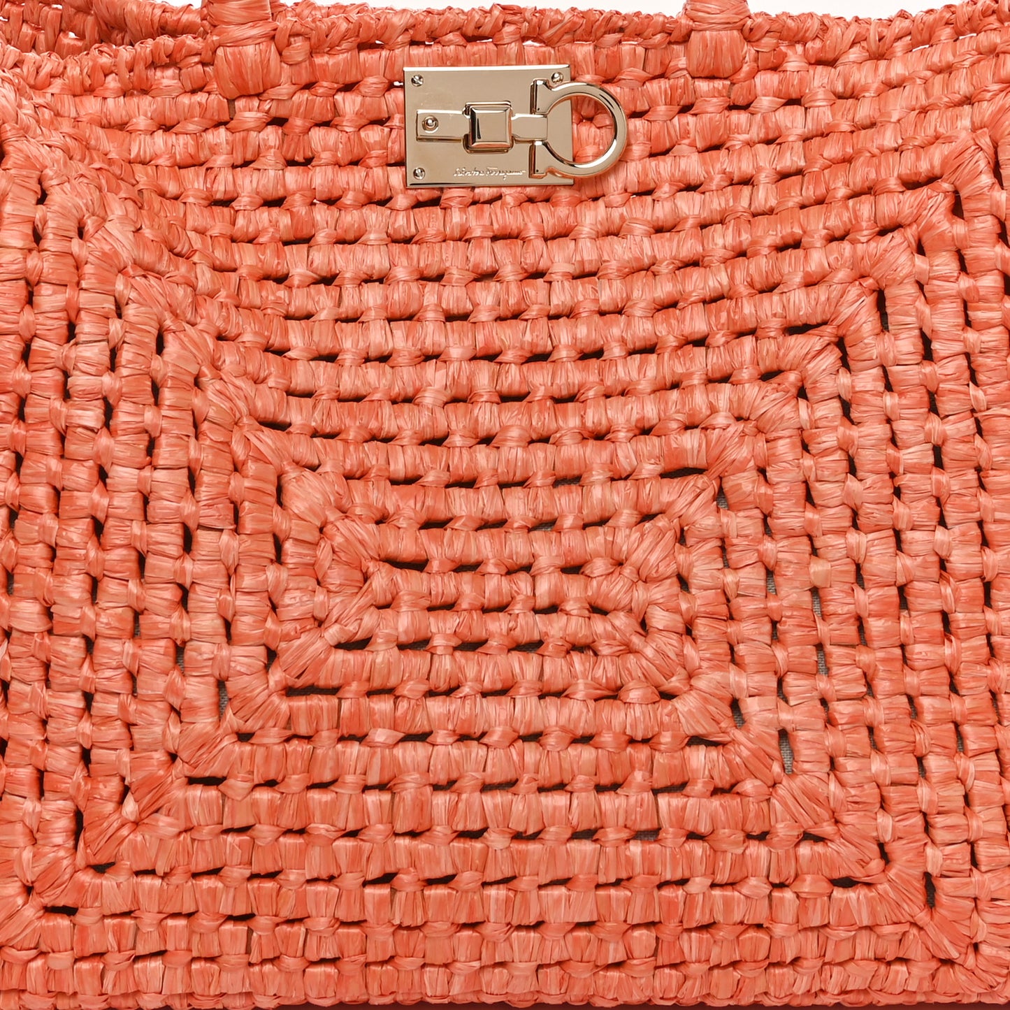 Raffia L Studio Box Tote Aragosta