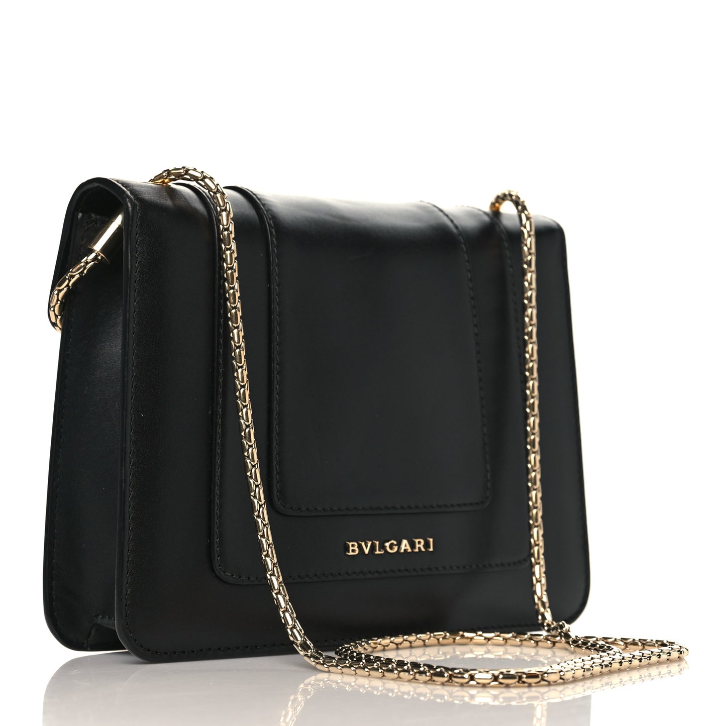 Calfskin Serpenti Forever Crossbody Bag Black