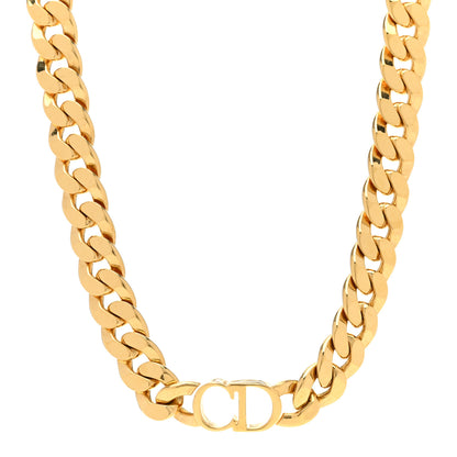 Christian Dior Metal Danseuse Etoile Chain Choker Necklace Gold 1 of 6