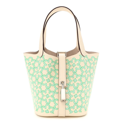 Hermes Swift Micro Lucky Daisy Picotin Lock Nata Vert 1 of 11