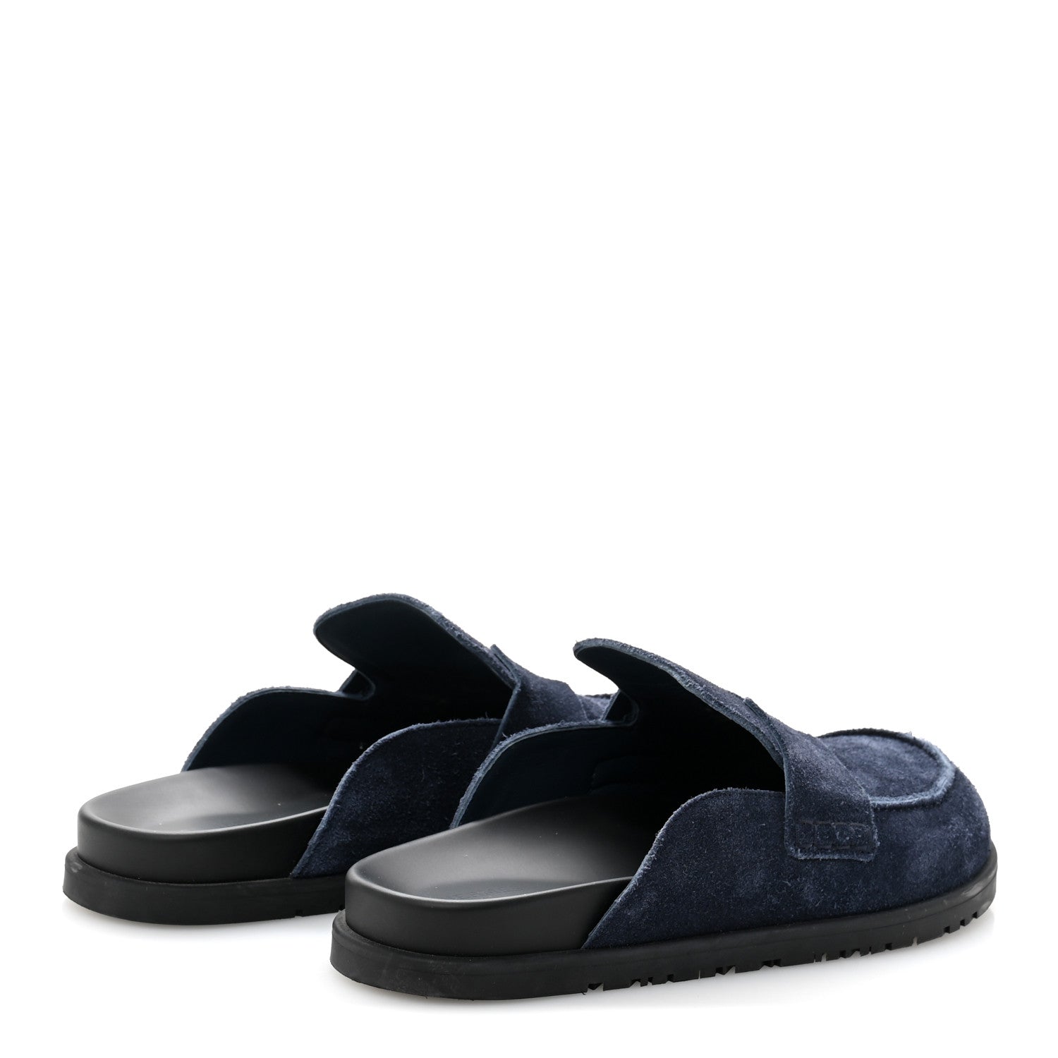 Hermes Suede Calfskin Mens Go Mules 43 Bleu Celeste 5 of 10