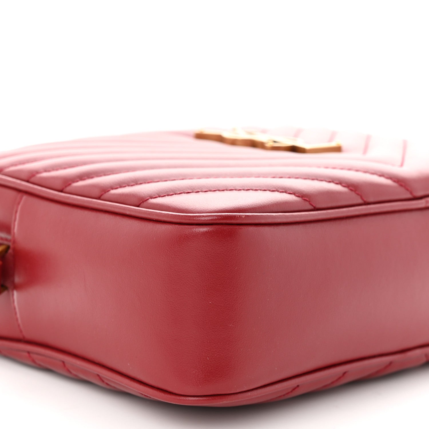 Saint Laurent Calfskin Matelasse Monogram Lou Camera Bag Rouge Eros 9 of 10