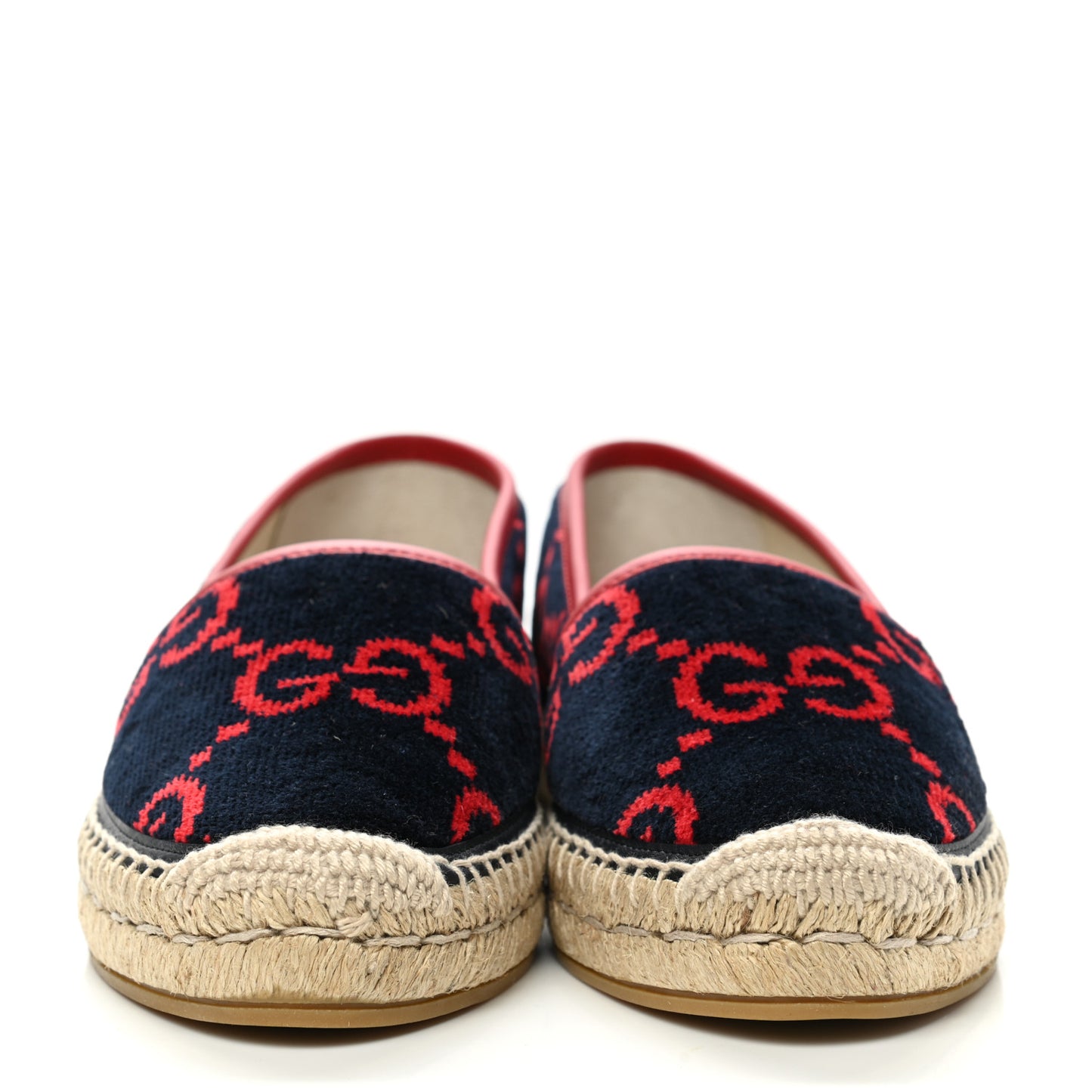 Terry Cloth GG Monogram Espadrilles 37 Blue Red