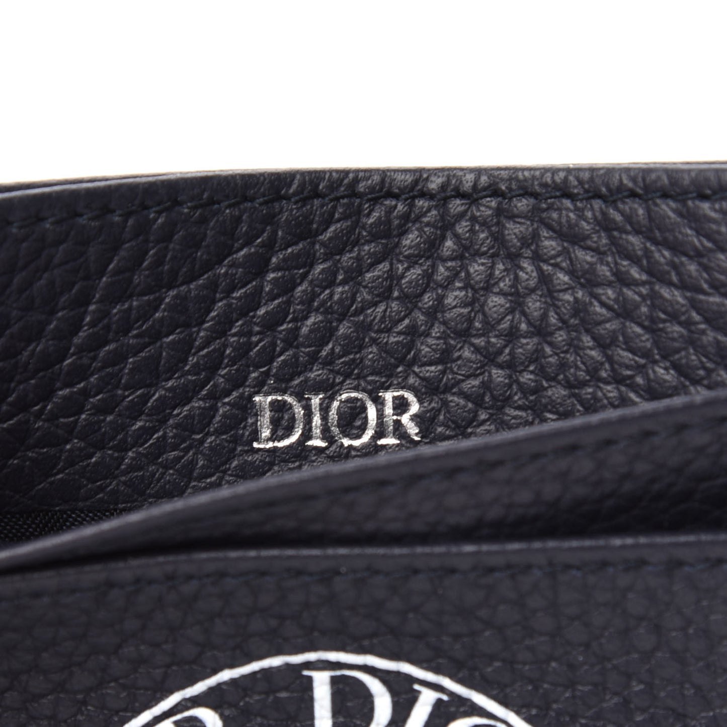 X AIR JORDAN Grained Calfskin Card Holder Bleu