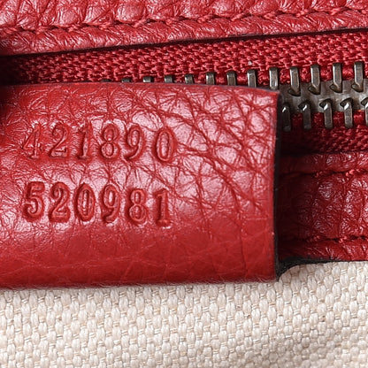Gucci Calfskin Small GG Marmont Top Handle Bag Vulcanic Red 9 of 9