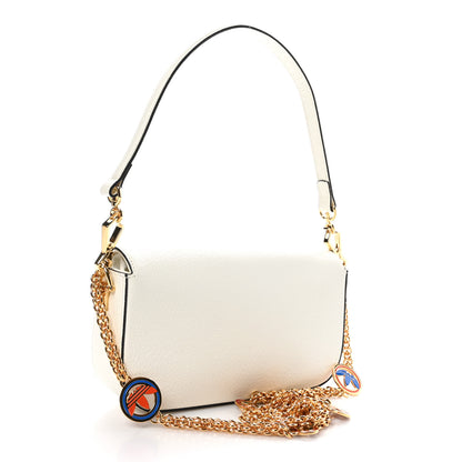 Gucci X ADIDAS Textured Dollar Calfskin Web Trefoil Mini Horsebit 1955 Shoulder Bag Off White Black 3 of 10