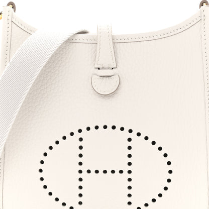 Hermes Taurillon Clemence Amazone Evelyne TPM New White 7 of 11
