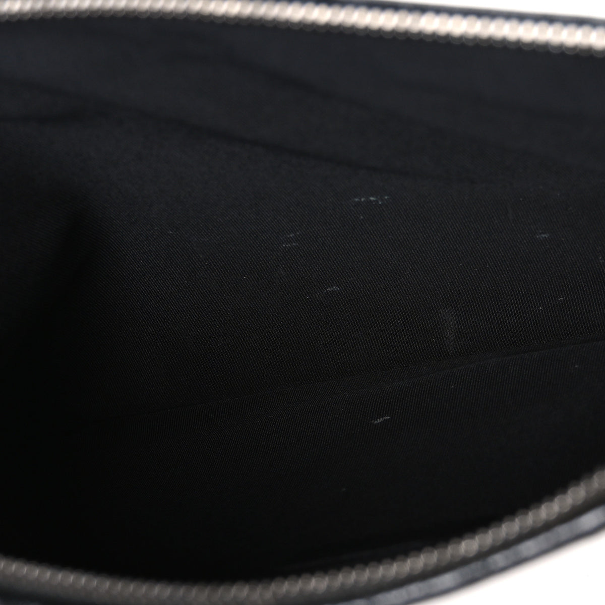 Calfskin Crocodile Embossed Quilted Medium Gabrielle Cosmetic Case Black