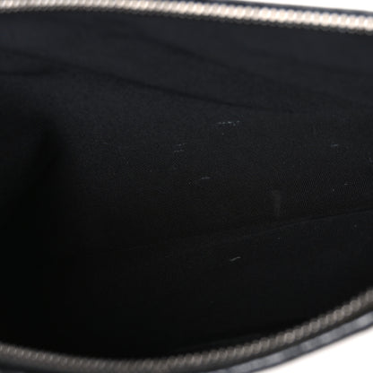 Chanel Calfskin Crocodile Embossed Quilted Medium Gabrielle Cosmetic Case Black 5 of 7