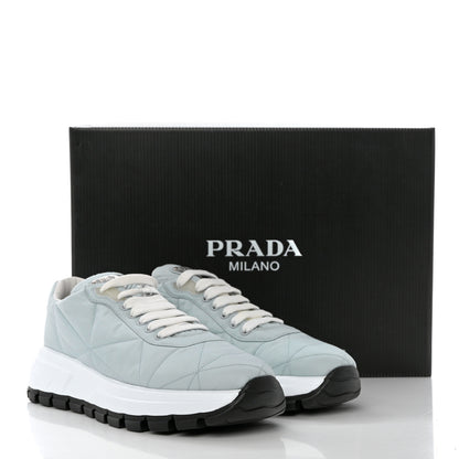 Prada Re-Nylon Piuma Metal Triangle Logo Quilted 45mm Sneakers 40 Fiordaliso 9 of 9