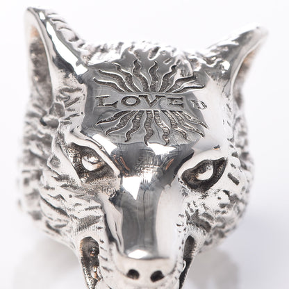 Gucci Sterling Silver Anger Forest Wolf Head Ring 54 6.75 5 of 10