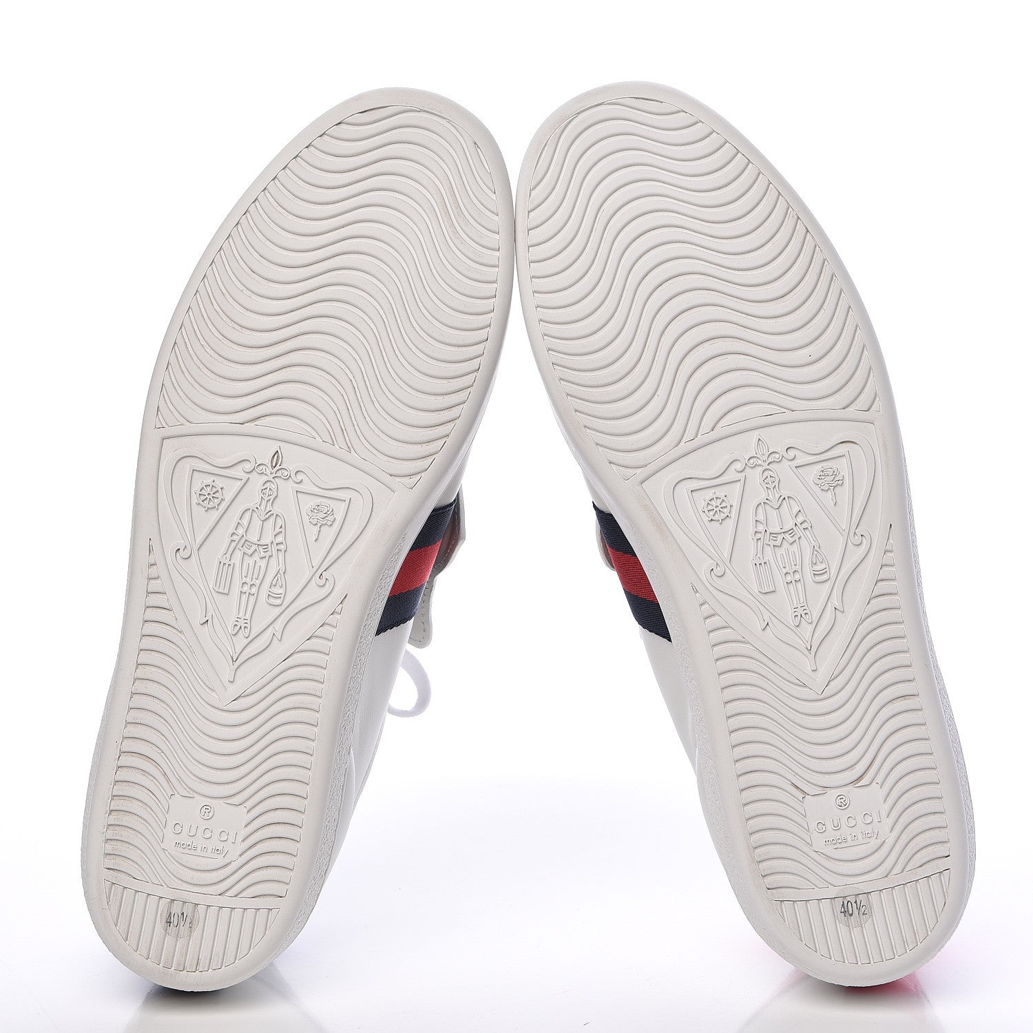 Gucci Calfskin Ayers Web Womens Ace Bow Lace Sneakers 40.5 White 6 of 15