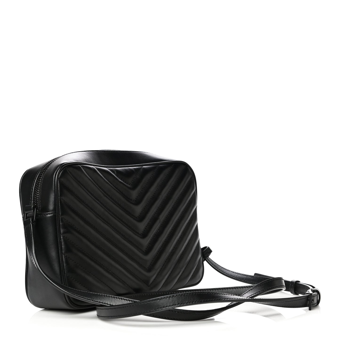 Calfskin Matelasse Monogram Lou Camera Bag Black