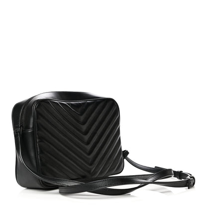 Saint Laurent Calfskin Matelasse Monogram Lou Camera Bag Black 2 of 15