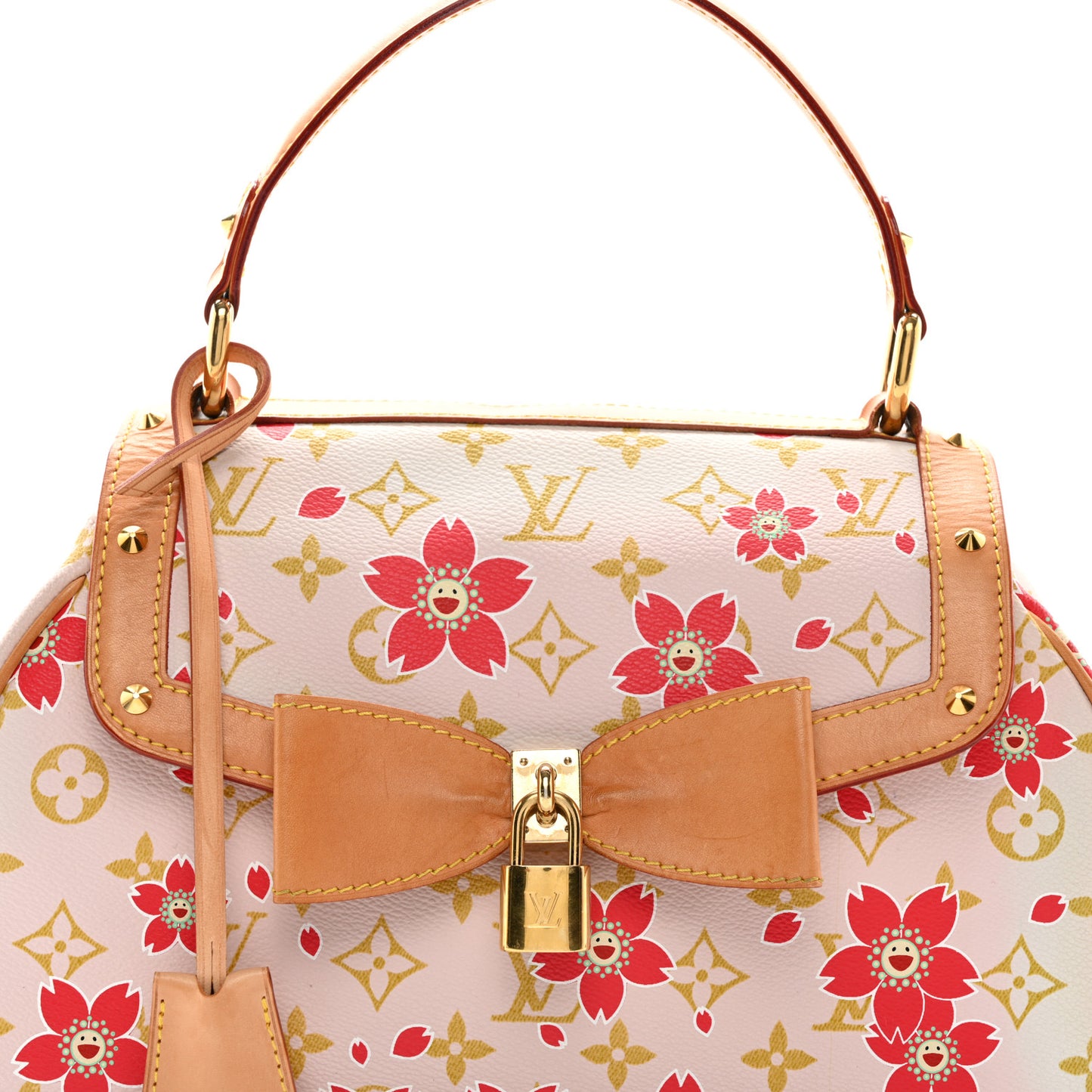 Monogram Cherry Blossom Sac Retro Bag Red