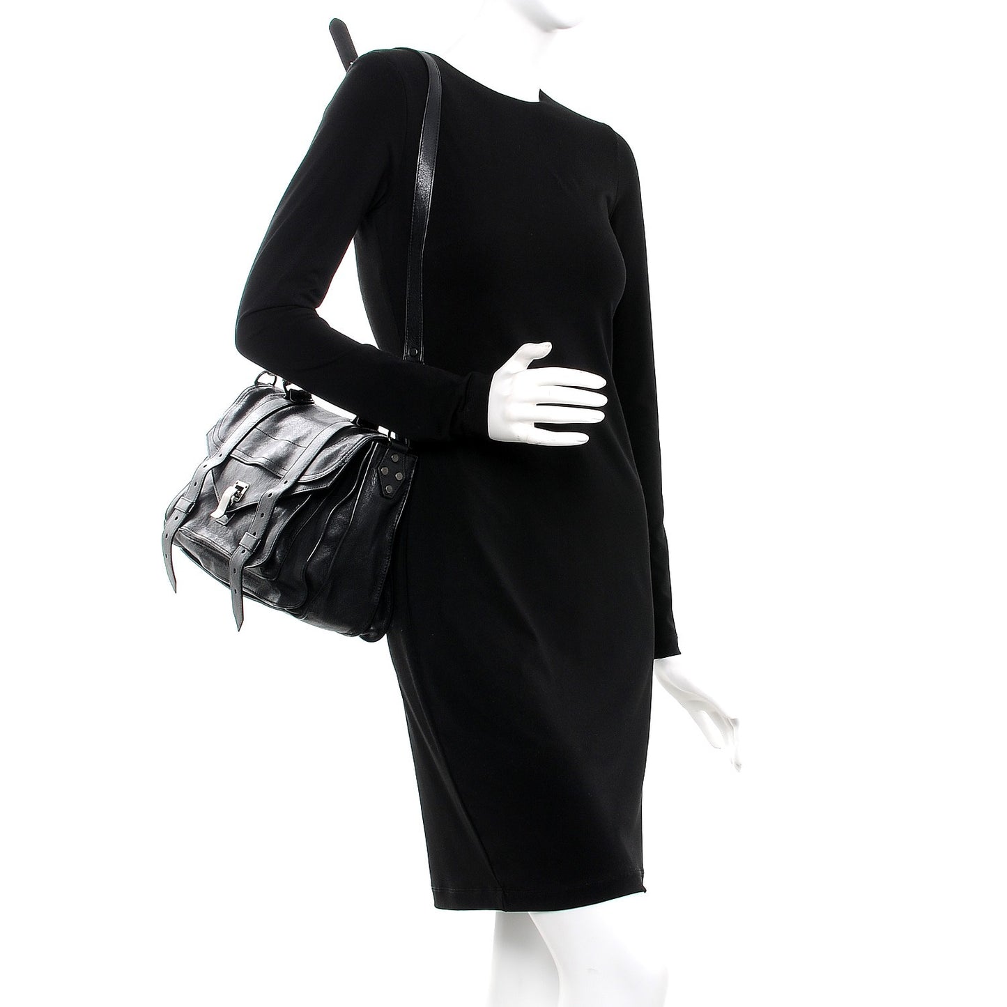 Lambskin Medium PS1 Satchel Black