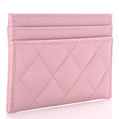 Chanel Caviar Quilted Studded CC Card Holder Light Pink 3 of 8