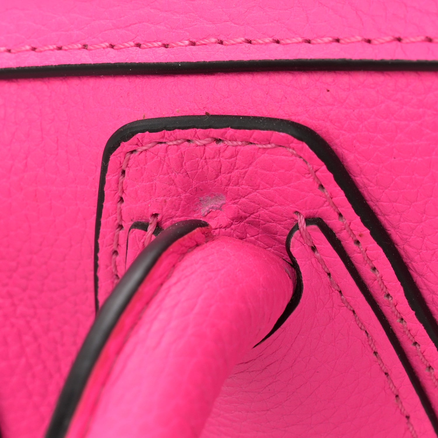 Celine Drummed Calfskin Mini Luggage Fluo Pink 14 of 15
