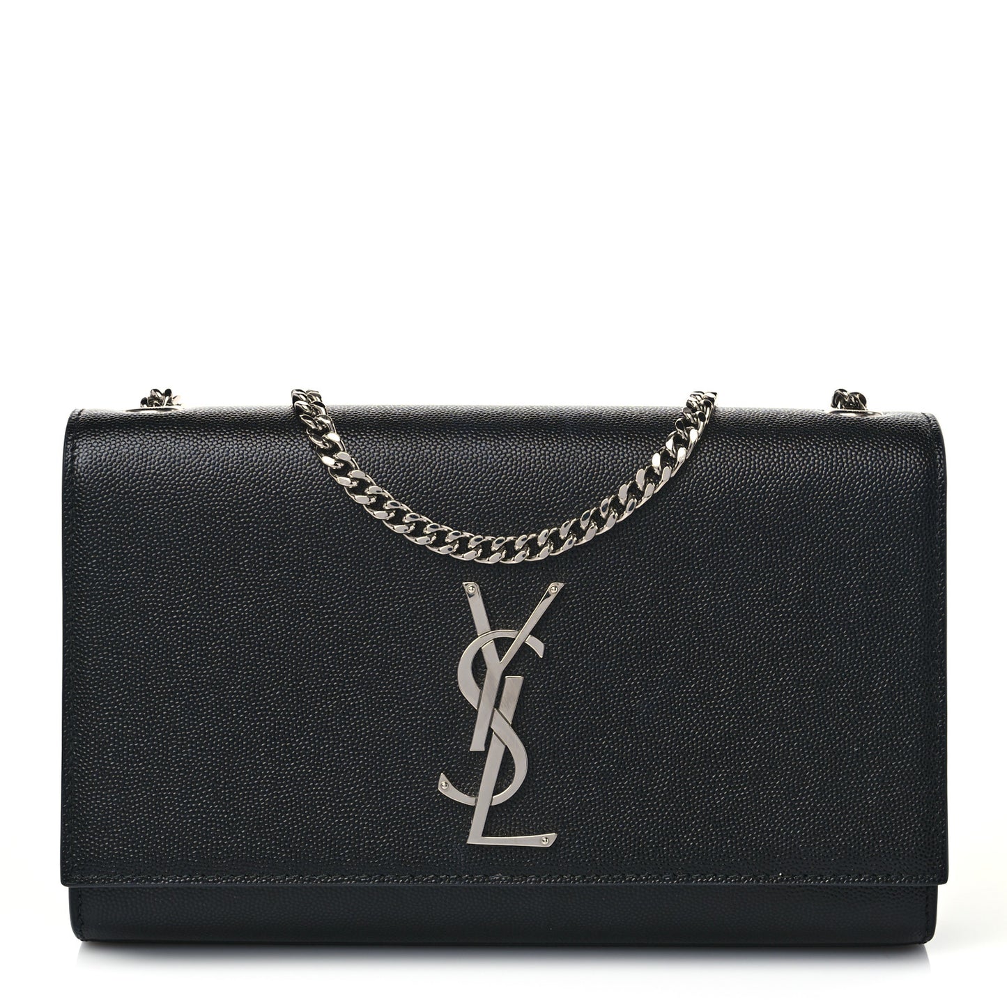 Grain De Poudre Medium Classic Monogram Kate Satchel Black