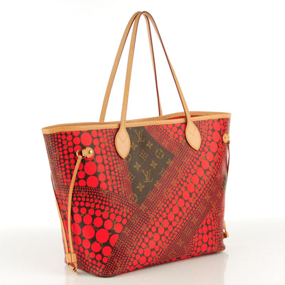 Louis Vuitton Monogram Kusama Waves Neverfull MM Red 3 of 7