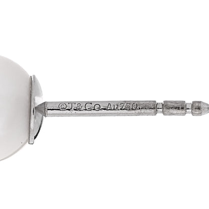 Tiffany 18K White Gold Akoya Pearl 6-6.5mm Signature Earrings 3 of 4