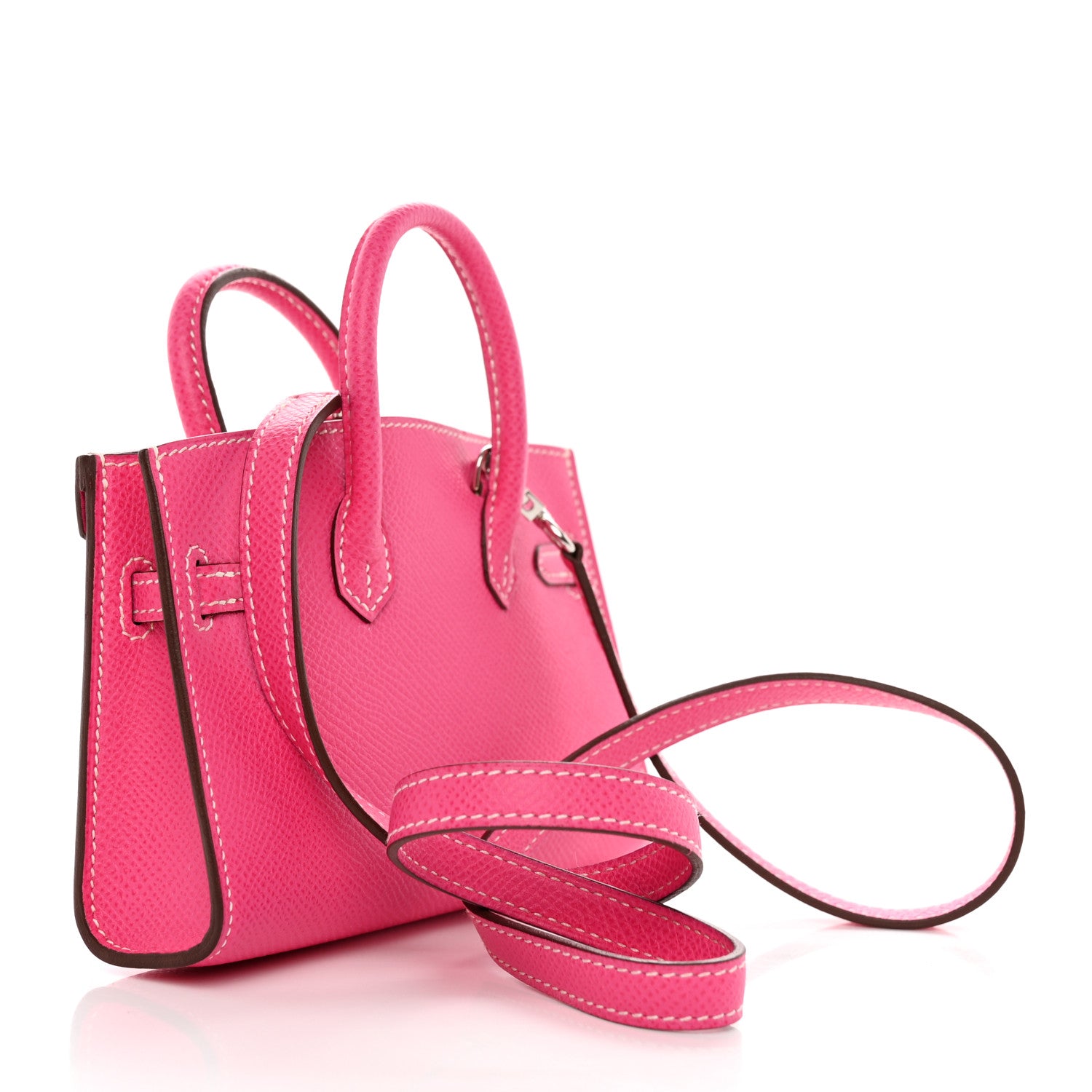 Hermes Epsom Micro Birkin 15 Rose Tyrien 3 of 15