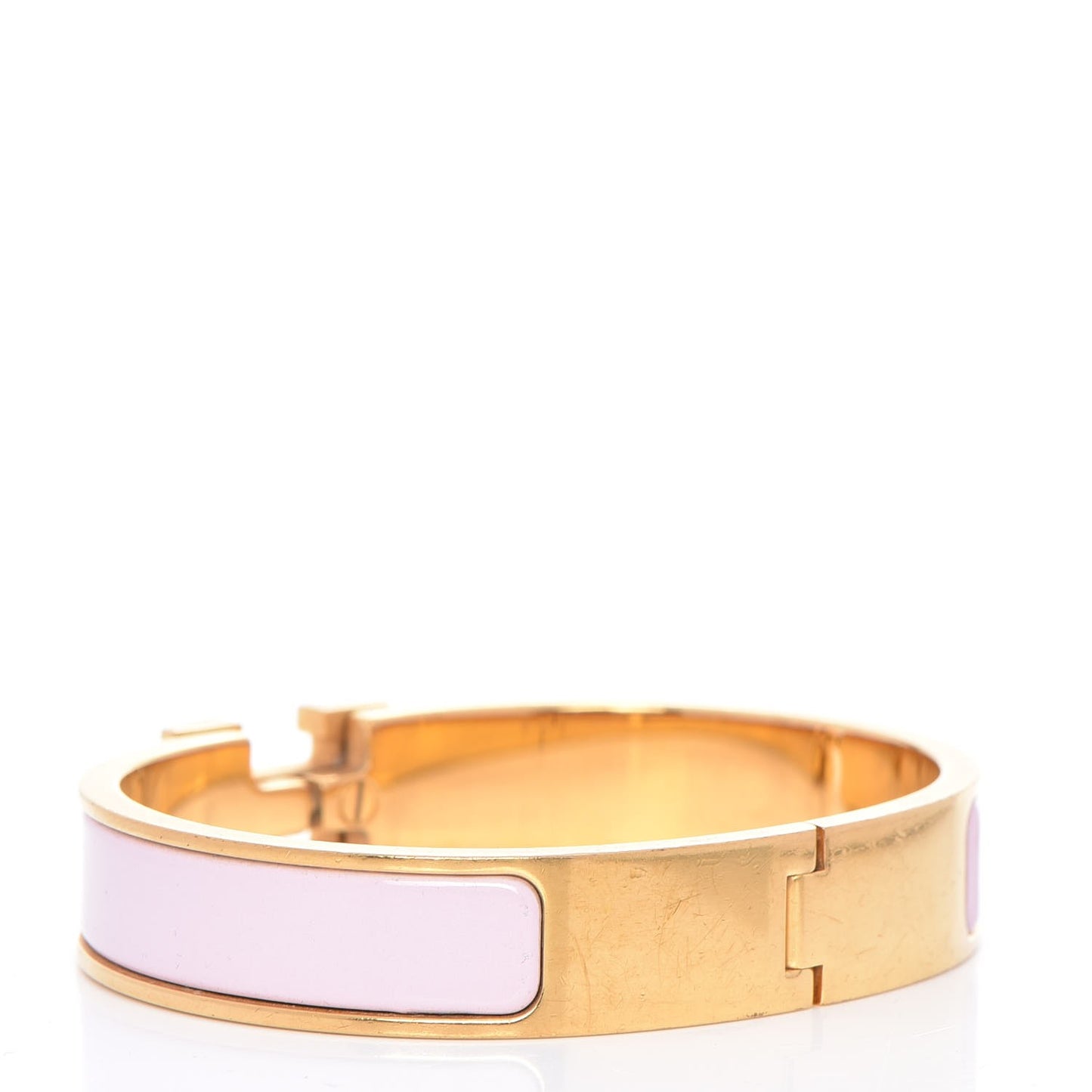 Enamel Narrow Clic Clac H Bracelet PM Rose Dragee