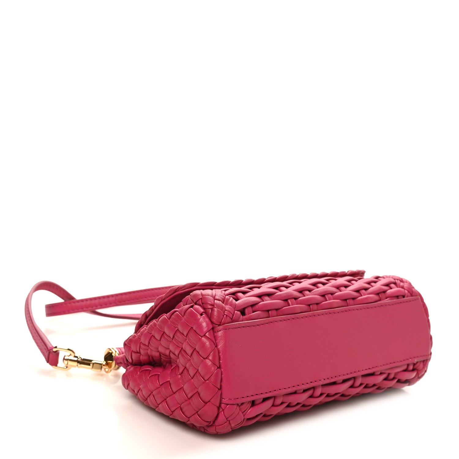 Dolce & Gabbana Calfskin Woven Mini Sicily Satchel Ibiscus 4 of 9