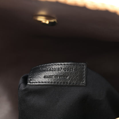 Saint Laurent Raffia Calfskin Monogram Medium Niki Chain Satchel Tan 7 of 11