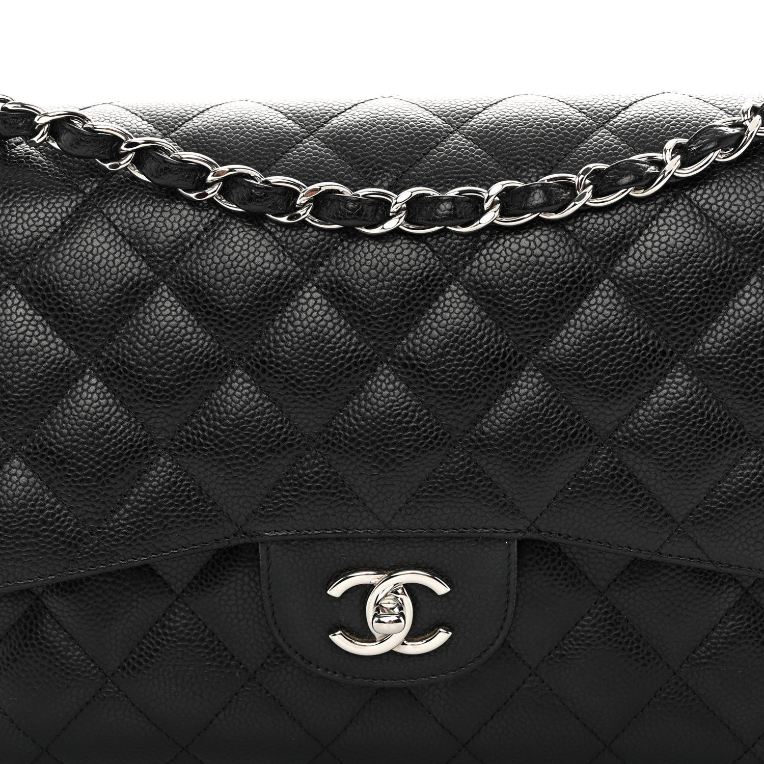 Chanel Caviar Quilted Jumbo Double Flap Black 8 of 10