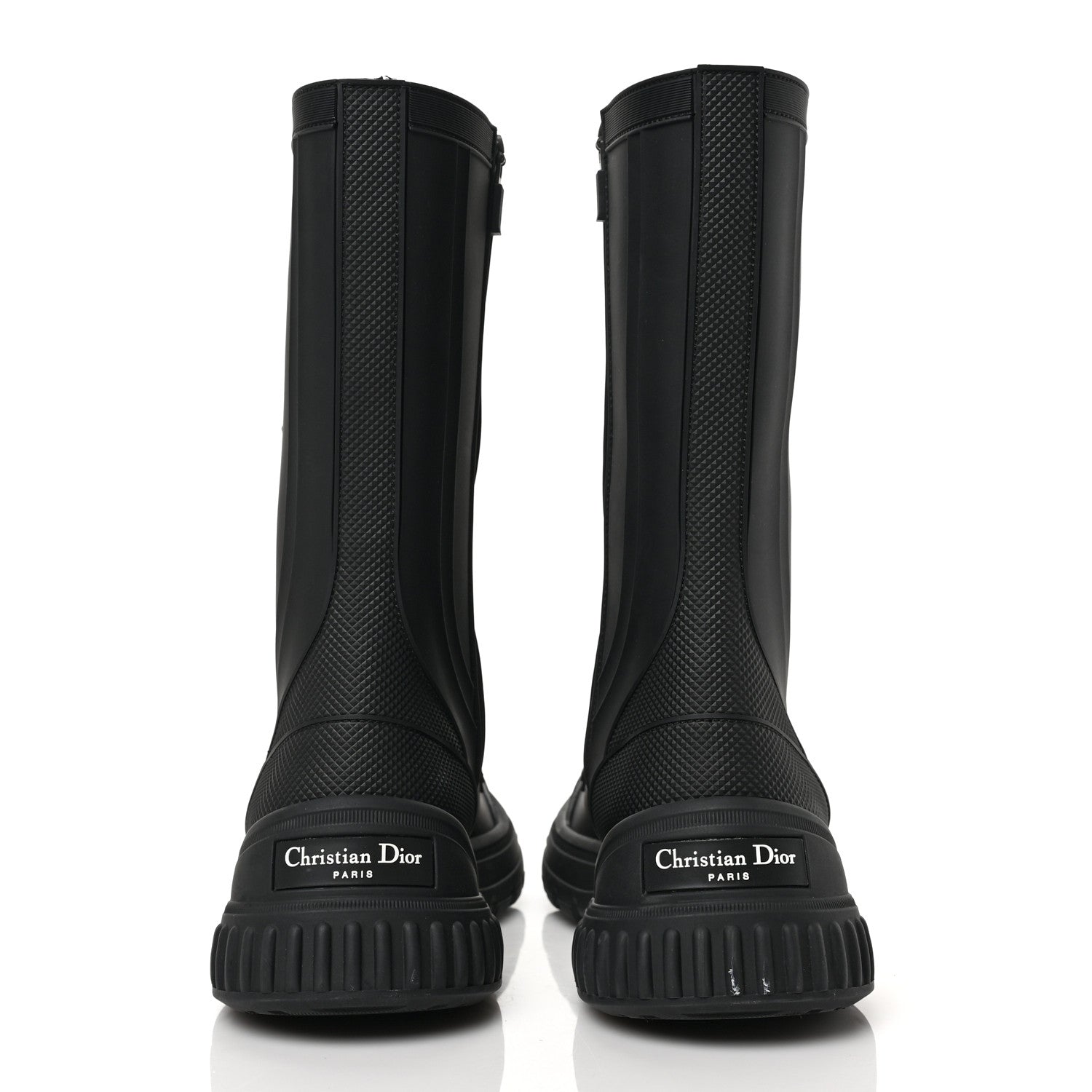 Christian Dior Neoprene Rubber Diorground Low Boots 38 Black 5 of 9