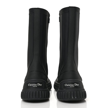 Christian Dior Neoprene Rubber Diorground Low Boots 38 Black 5 of 9