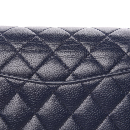 Chanel Caviar Quilted Medium Double Flap Navy 12 of 16