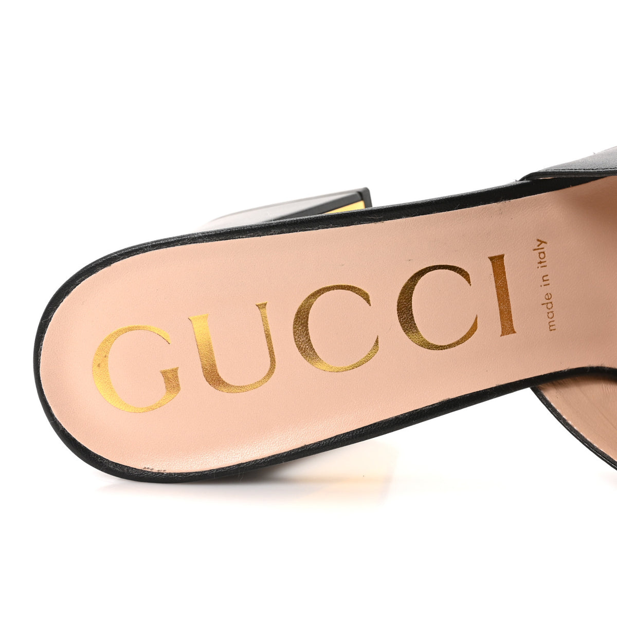 Nappa Horsebit 75mm Slide Sandals 41 Black